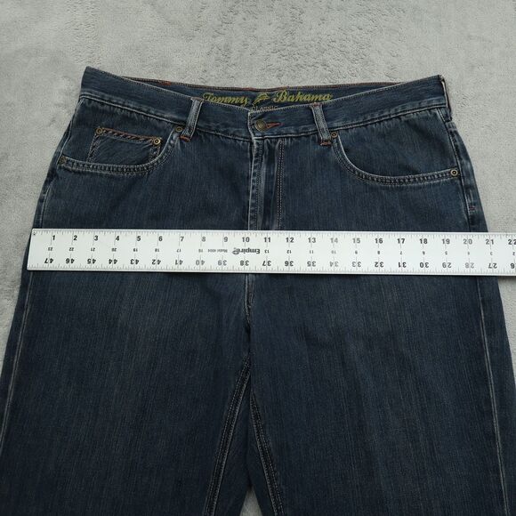 Tommy Bahama Jeans Mens Fits 35x29 (Size 36x32) Blue Classic-Fit Denim Hemmed - Picture 13 of 15